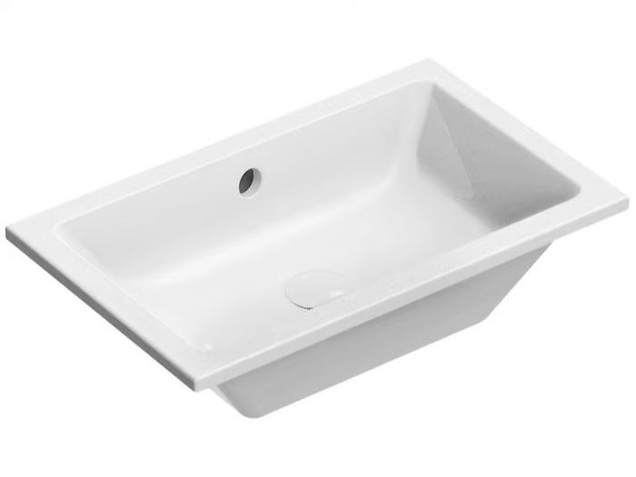 KUBE X 60X37 - Undermount rectangular ceramic washbasin with overflow _ GSI ceramica